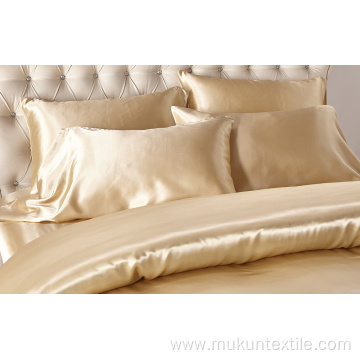 Chinese pure silk bedding set solid color direct
